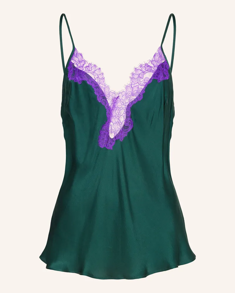 Mey Schlaftop Serie Poetry Luxury Aus Satin gruen Dunkelgrün