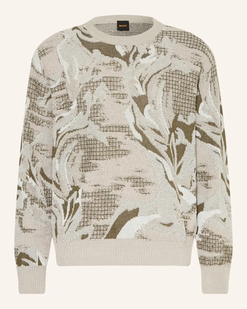 HUGO BOSS Pullover Aflorado beige Khaki