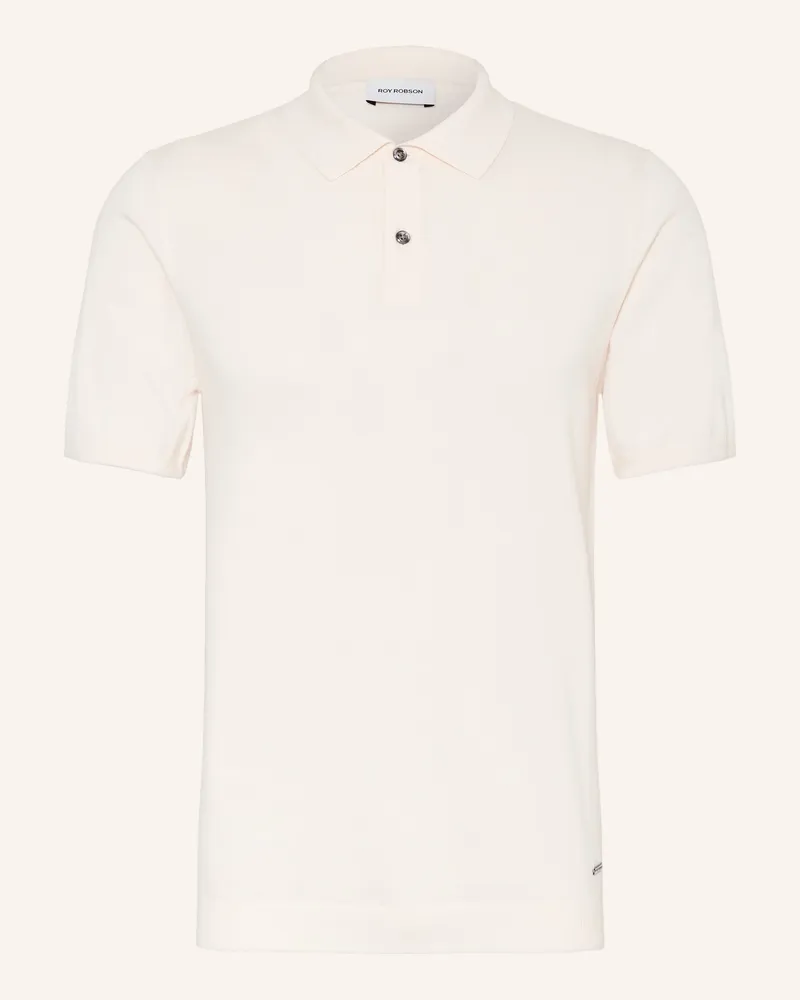 Roy Robson Strick-Poloshirt Creme