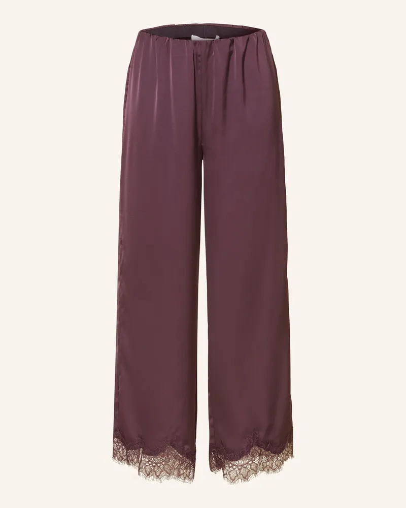 Rich&Royal Satinhose Mit Spitze rot Dunkelrot