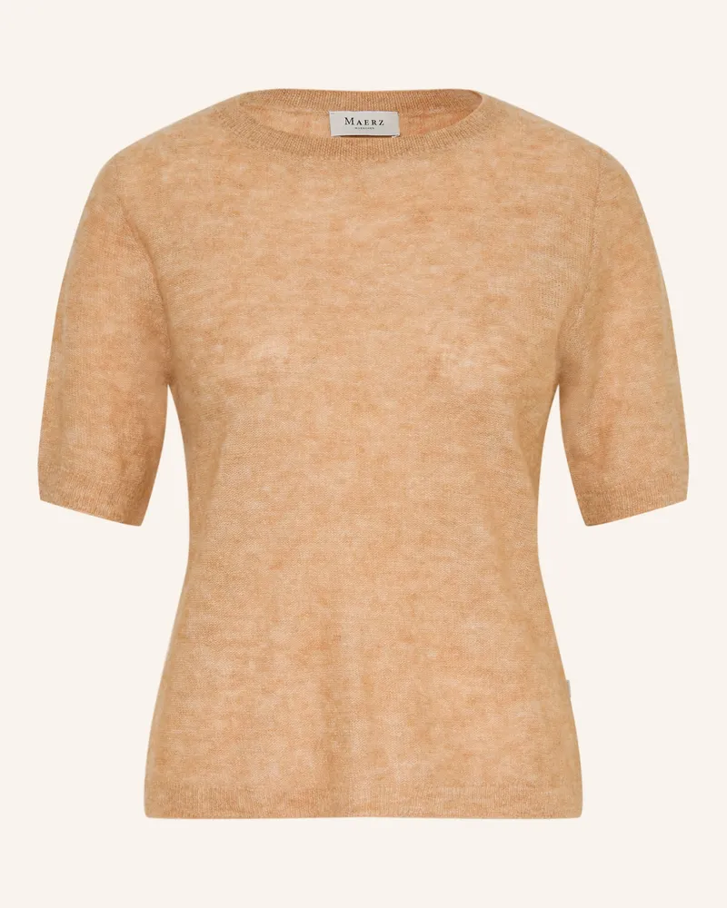 Maerz Strickshirt Mit Alpaka beige Camel
