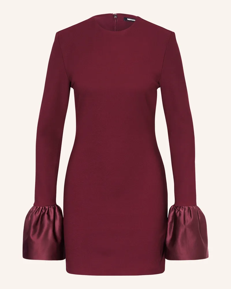 ROTATE Birger Christensen Cocktailkleid Mit Mesh rot Dunkelrot