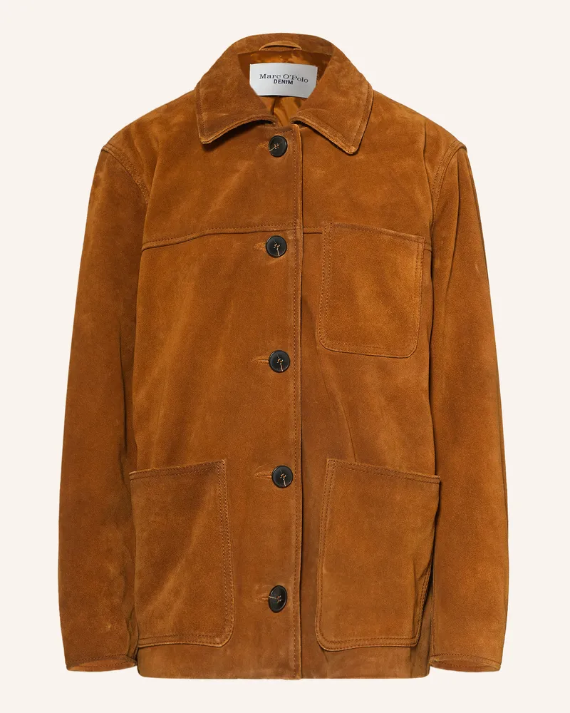 Marc O'Polo Overjacket Aus Leder braun Braun