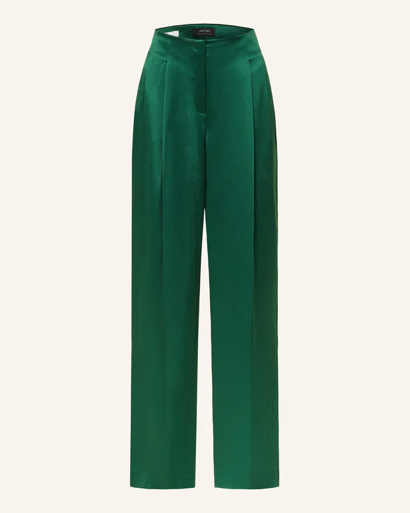 Marc Cain Marlenehose Aus Satin gruen 556