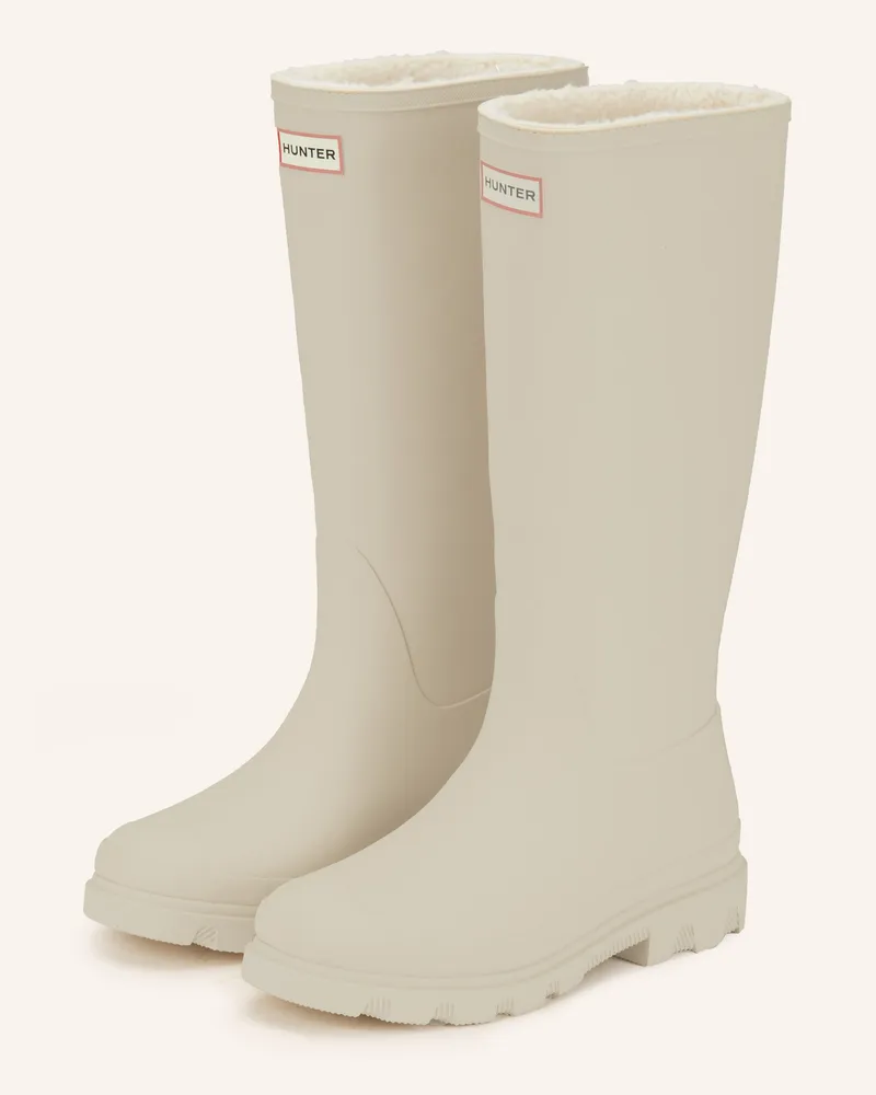 Hunter Stiefel DOWNPOUR TALL Creme
