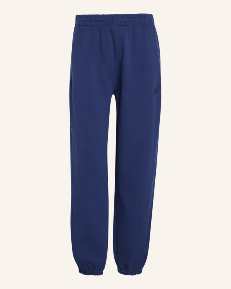 adidas Adidas Kit Loose Hose, Mit Bündchen, Kleines Logo blau Blau