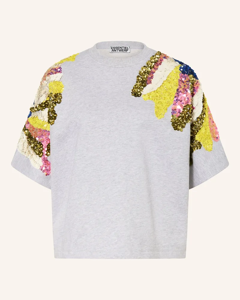 Essentiel Sweatshirt Jadda Mit Pailletten grau Hellgrau
