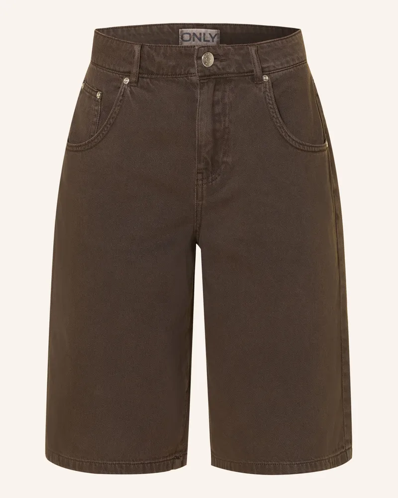only Jeansshorts braun Dunkelbraun