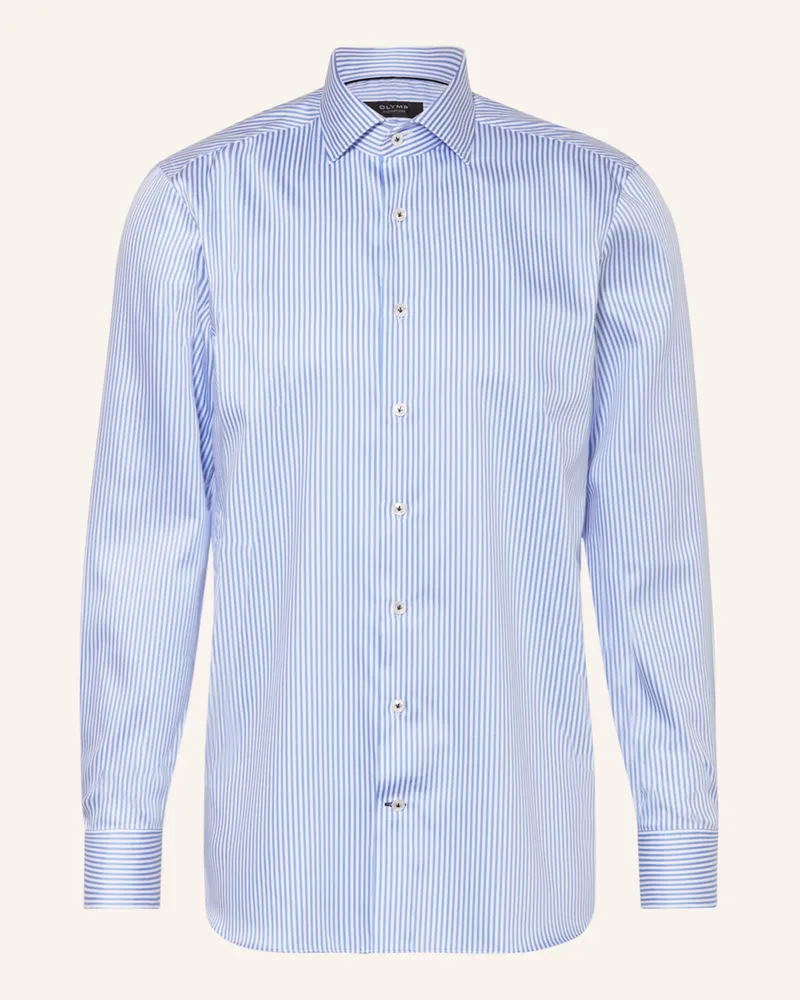 Olymp Hemd Tailored Fit blau Weiss
