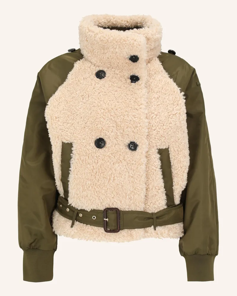 Blonde No. 8 Jacke LONDON im Materialmix Dunkelgrün