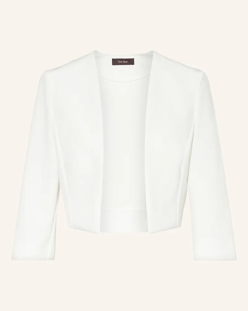 Vera Mont Bolero Mit 3/4-Arm weiss Weiss