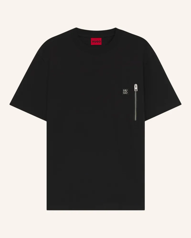 HUGO BOSS T-Shirt DARGENTEE Relaxed Fit Schwarz