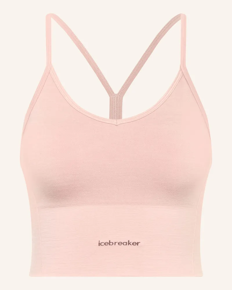Icebreaker Sport-Bh 260 Zoneknit Seamless Mit Merinowolle rosa Altrosa