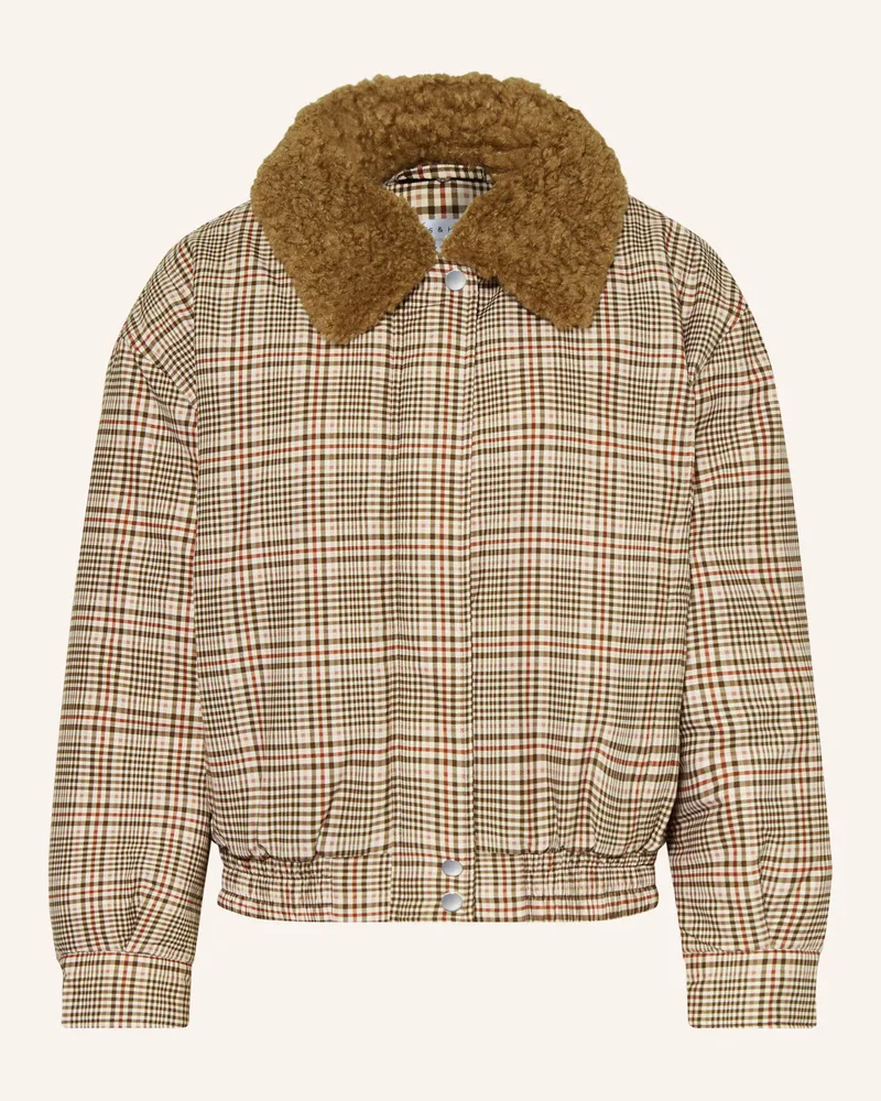 Mrs & HUGS Blouson Mit Teddyfell braun Beige