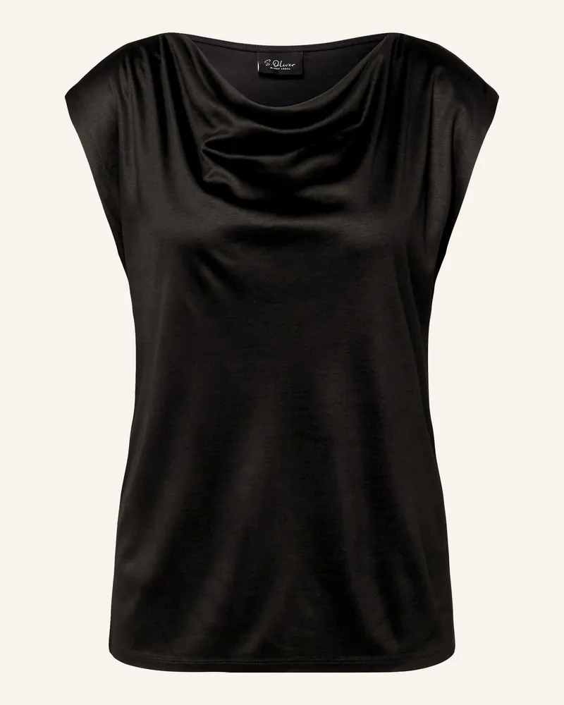 S.Oliver T-Shirt schwarz Schwarz