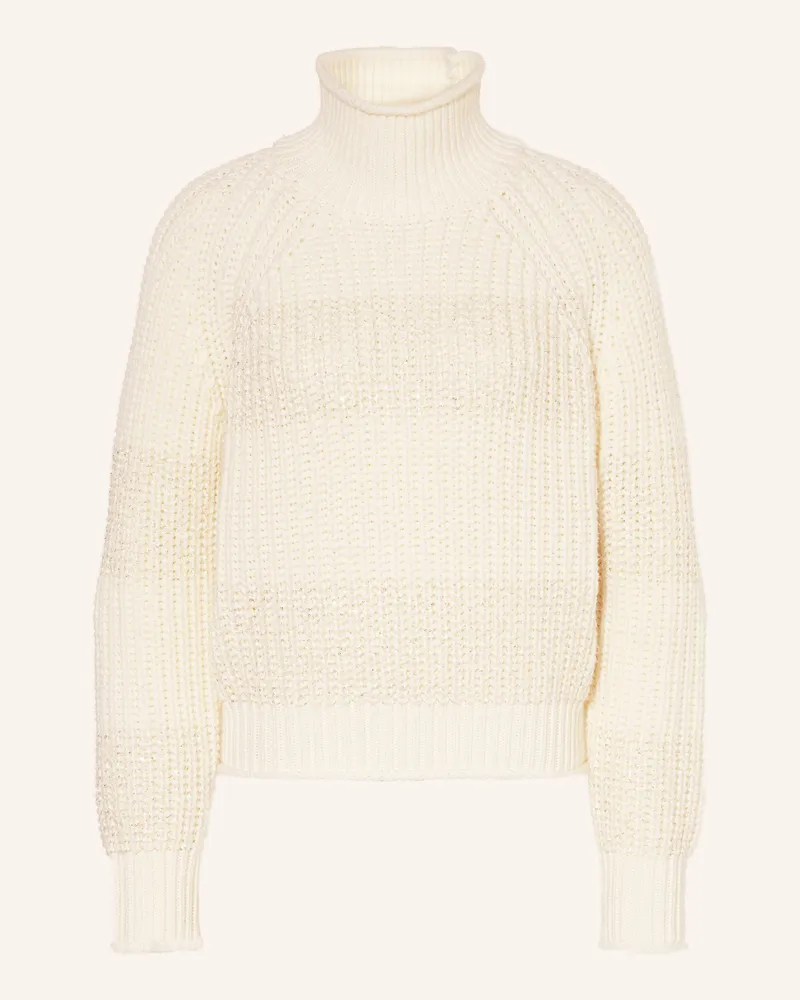MARC AUREL Pullover mit Pailletten Weiss