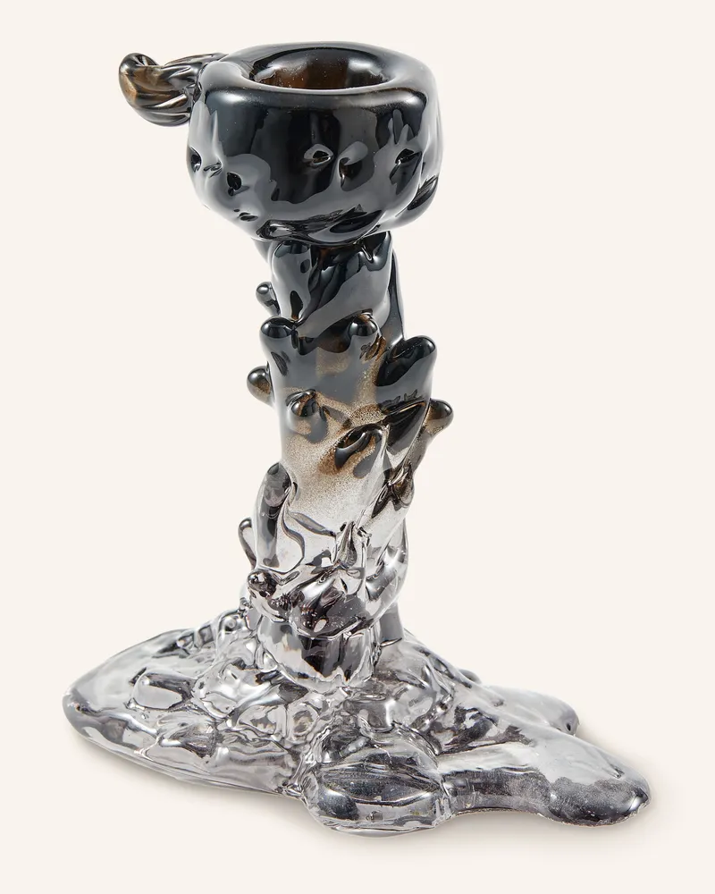 POLSPOTTEN Kerzenhalter Drip S schwarz Weiss