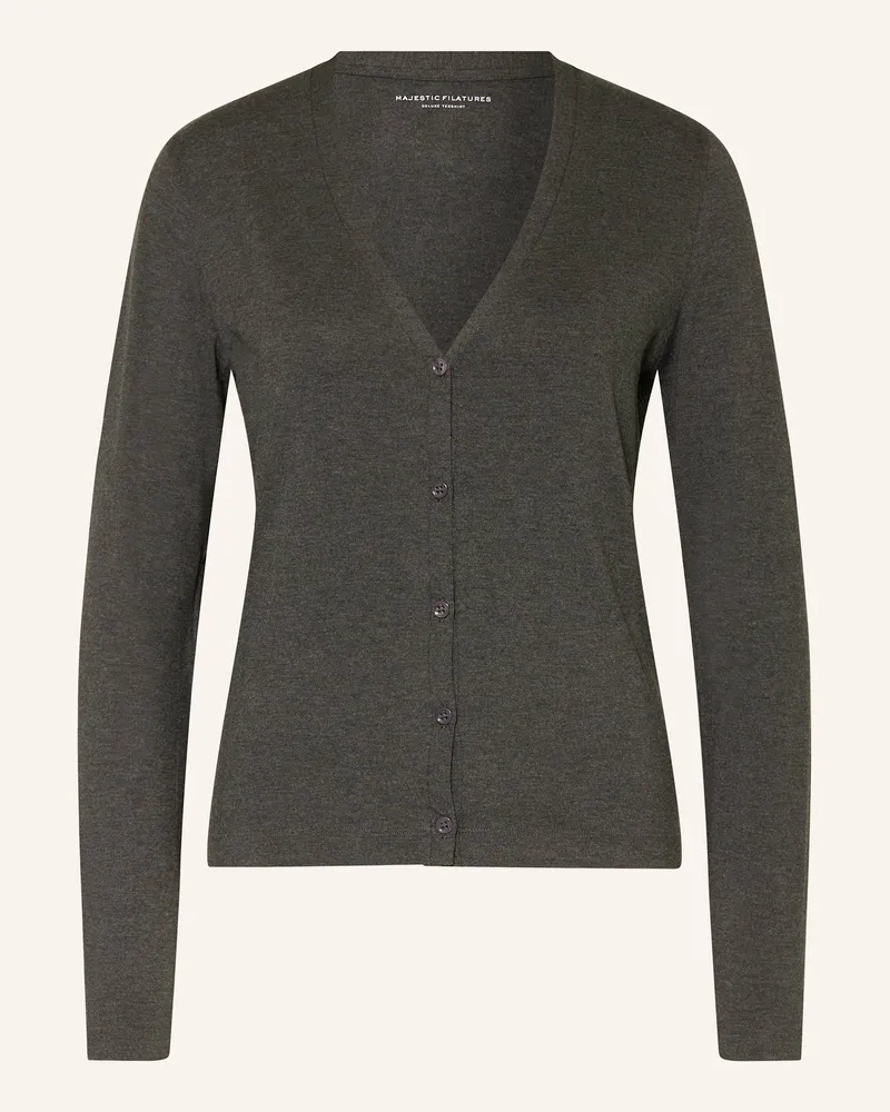 Majestic Jerseyjacke grau Dunkelgrau