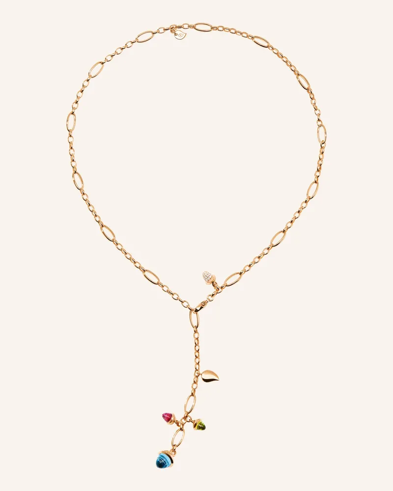 TAMARA COMOLLI Halskette NECKLACE MIKADO DELICATE 51 CM 'CANDY' WITH DIAMOND PAVÉ Candy mit Diamant Pavé Roségold