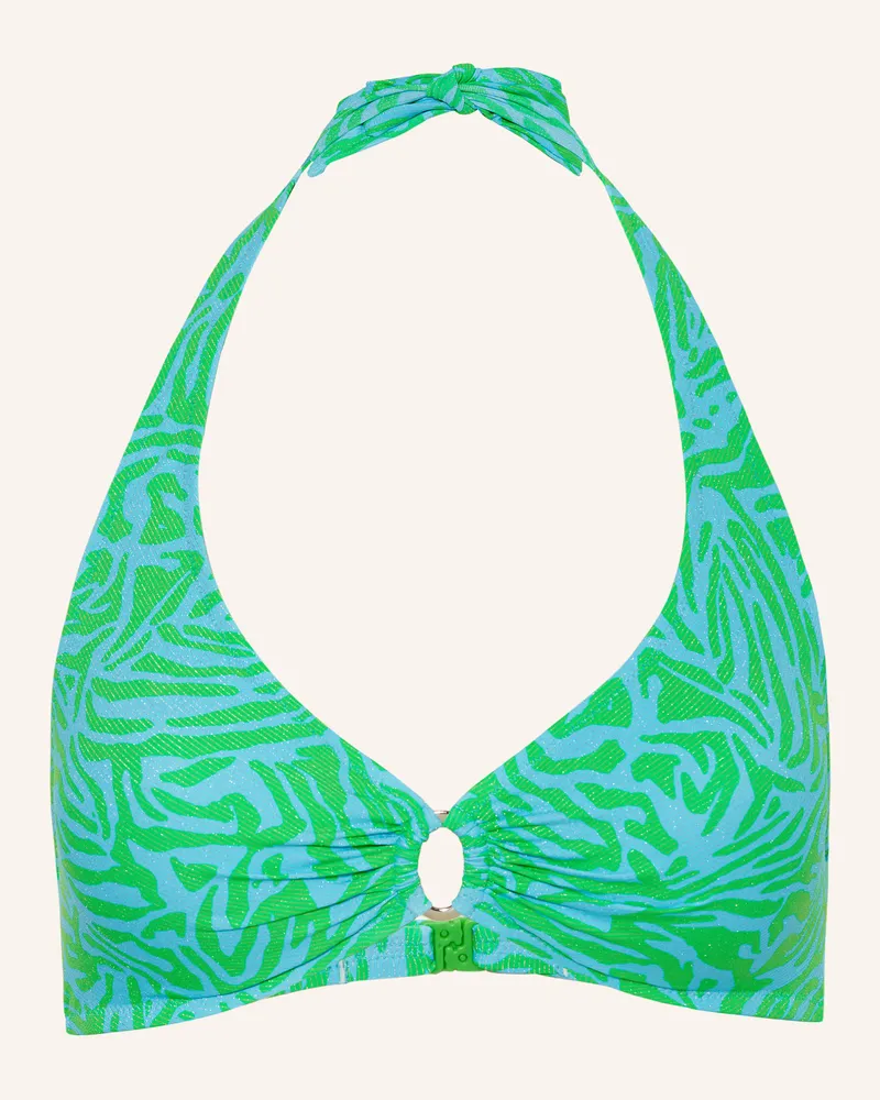 Lidea Neckholder-Bikini-Top AQUA MUSE mit Glitzergarn Türkis