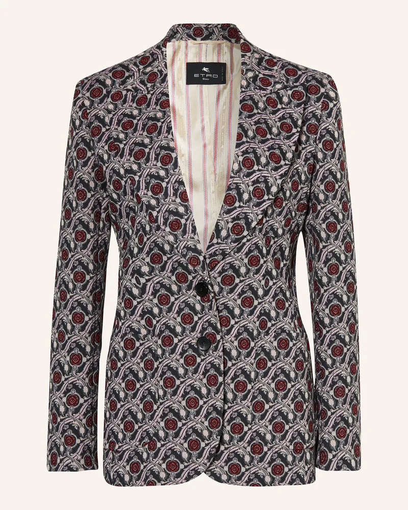 Etro Blazer lila Dunkelblau