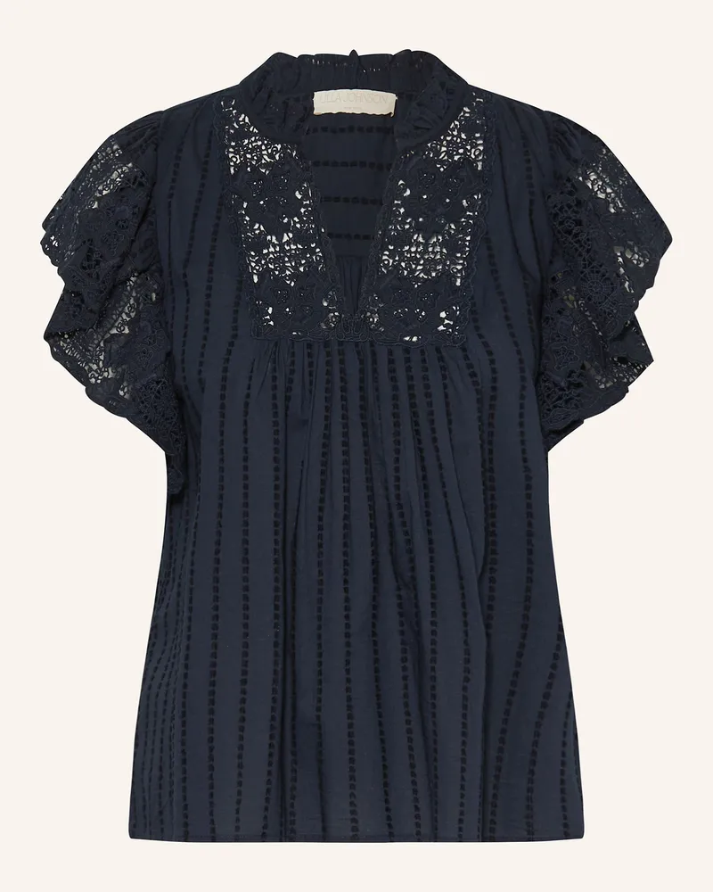 Ulla Johnson Blusentop JOLIE mit Spitze Dunkelblau