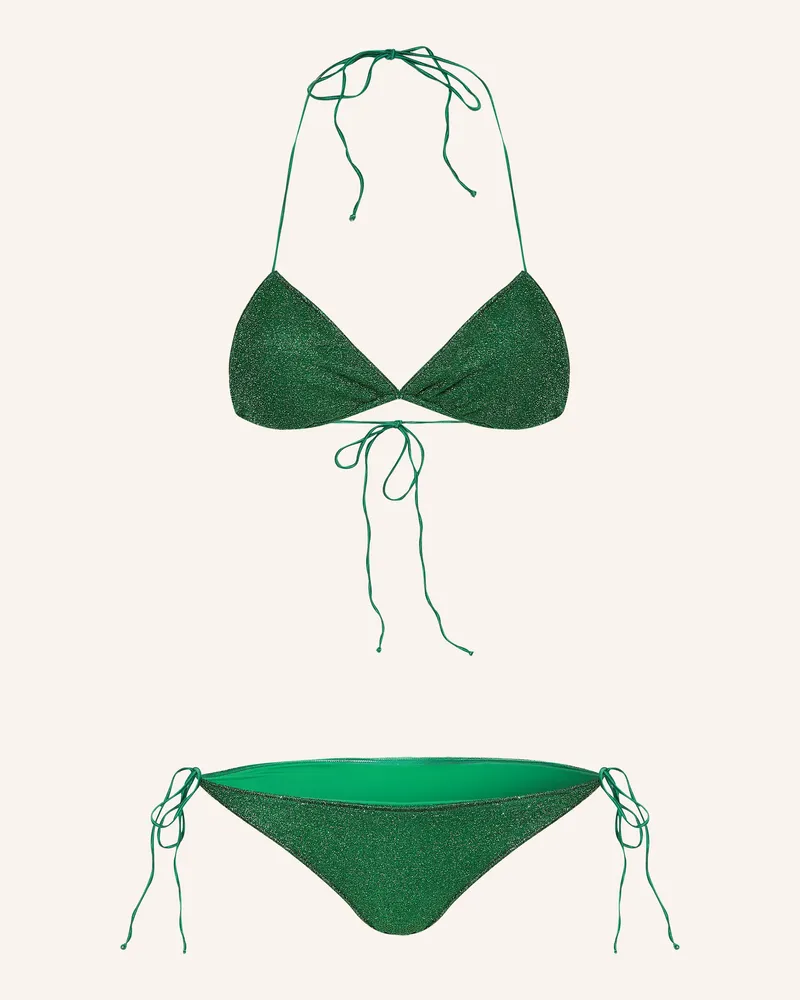 Oséree Triangel-Bikini LUMIERE mit Glitzergarn Grün