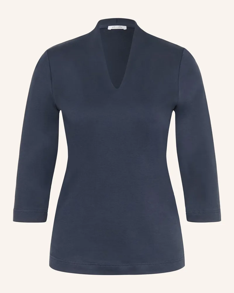 Efixelle Shirt Mit 3/4-Arm blau Dunkelblau