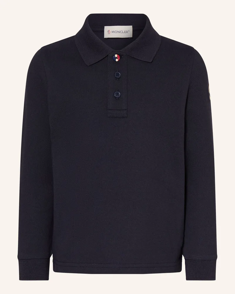 Moncler Piqué-Poloshirt blau Dunkelblau