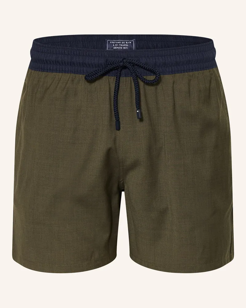Vilebrequin Badeshorts Magnus gruen Oliv