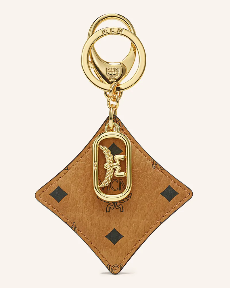 MCM Taschenanhänger Aren Visetos braun Cognac