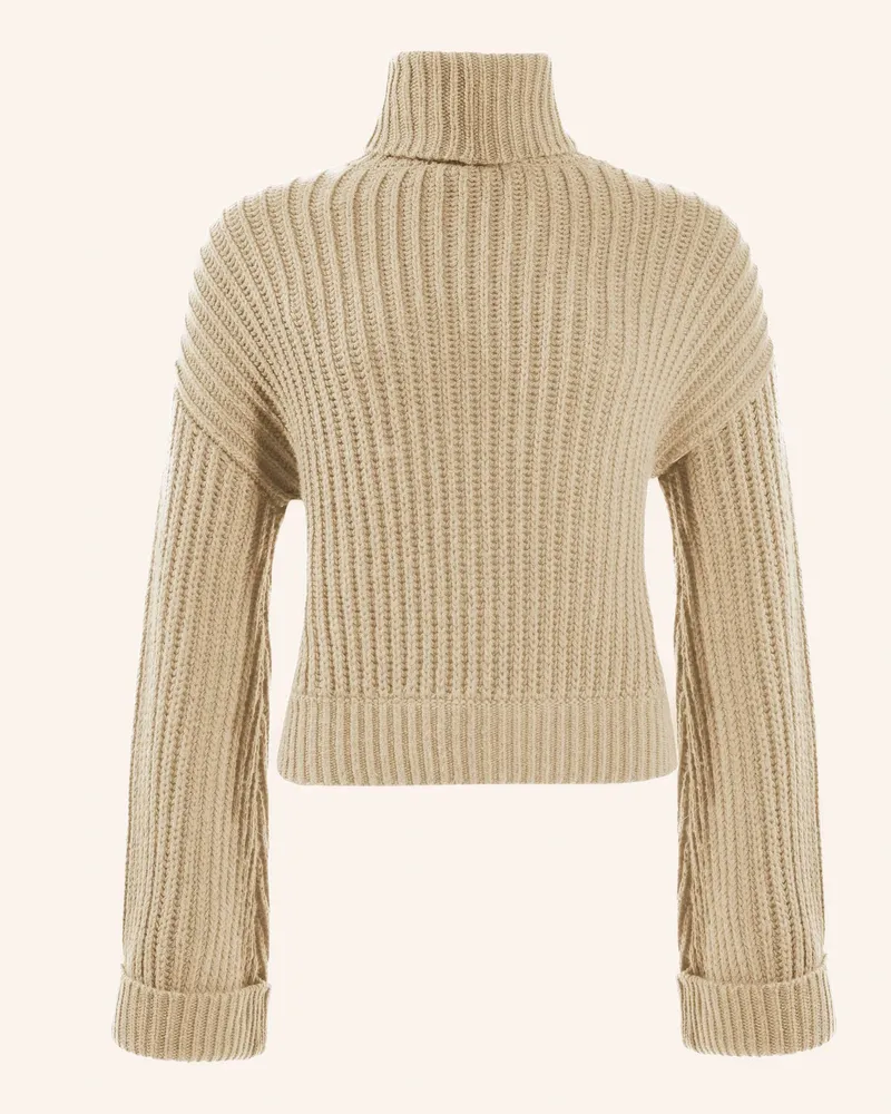 ADLYSH CROP PULLOVER MIT WOLLE Beige
