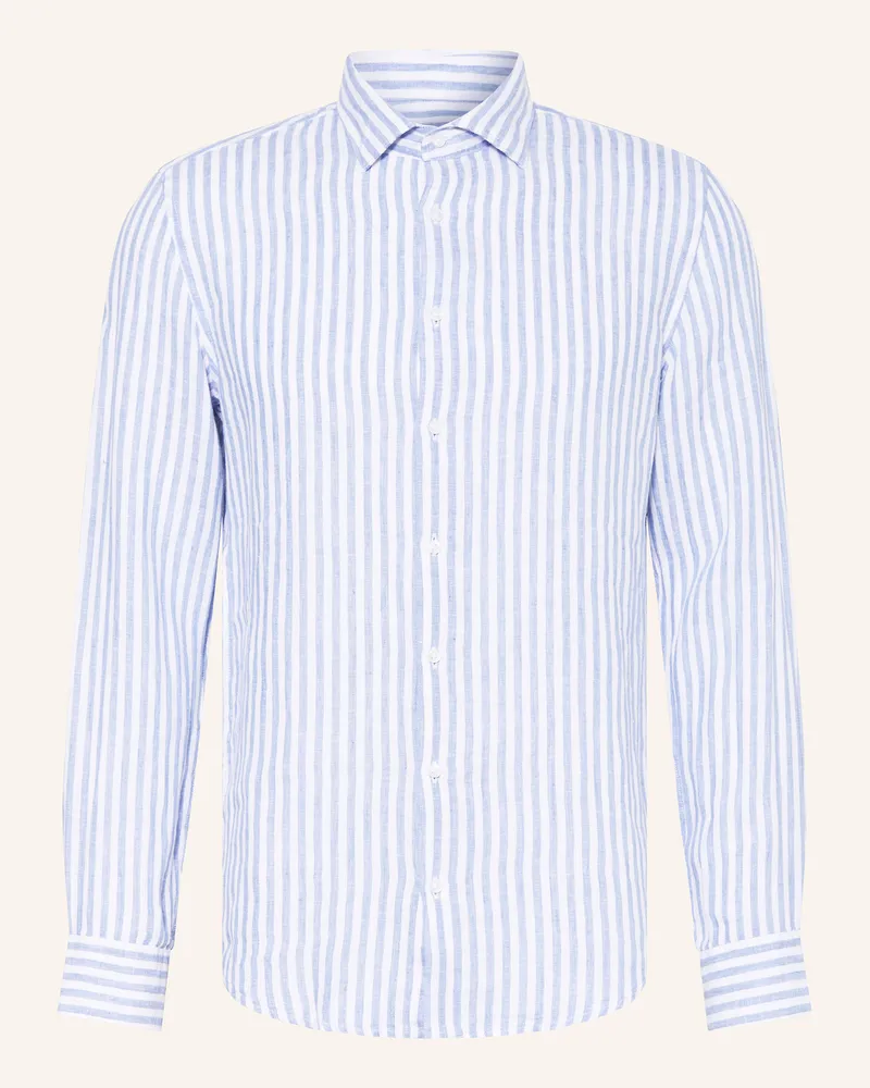 Seidensticker Leinenhemd Slim Fit Hellblau