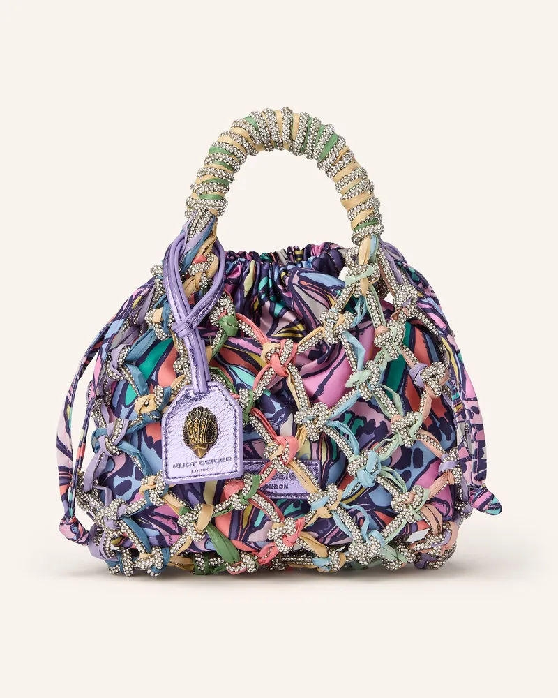Kurt Geiger Beuteltasche MACRAME CRYSTAL mit Schmucksteinen Lila