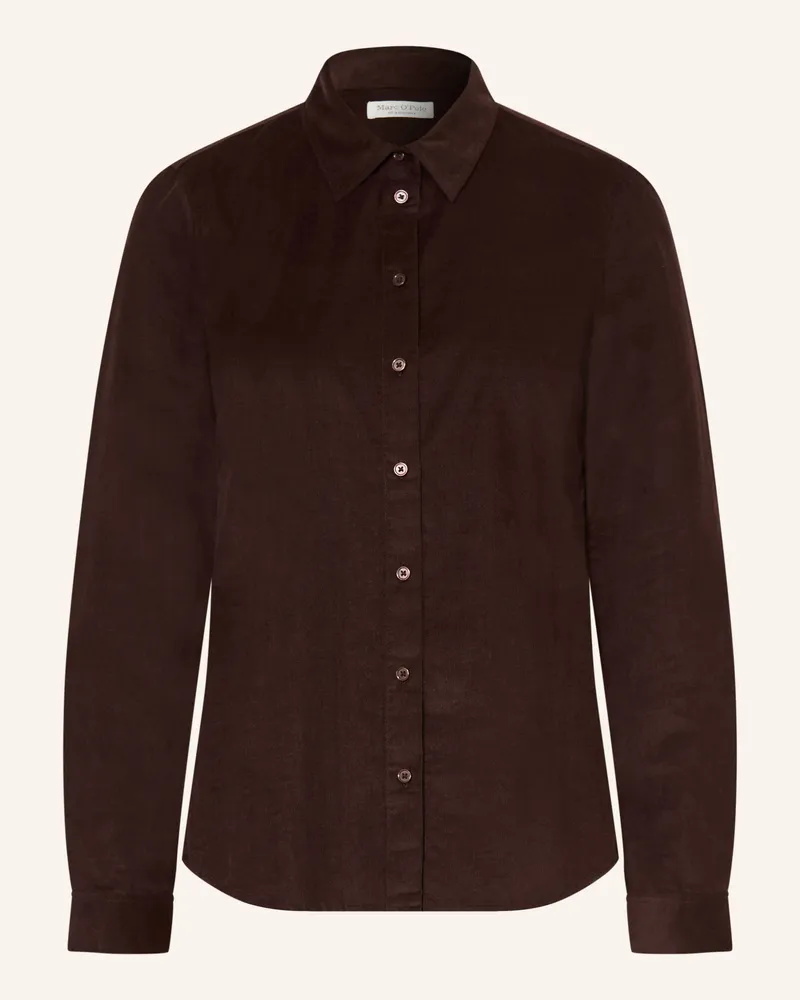 Marc O'Polo Hemdbluse rot Dunkelbraun