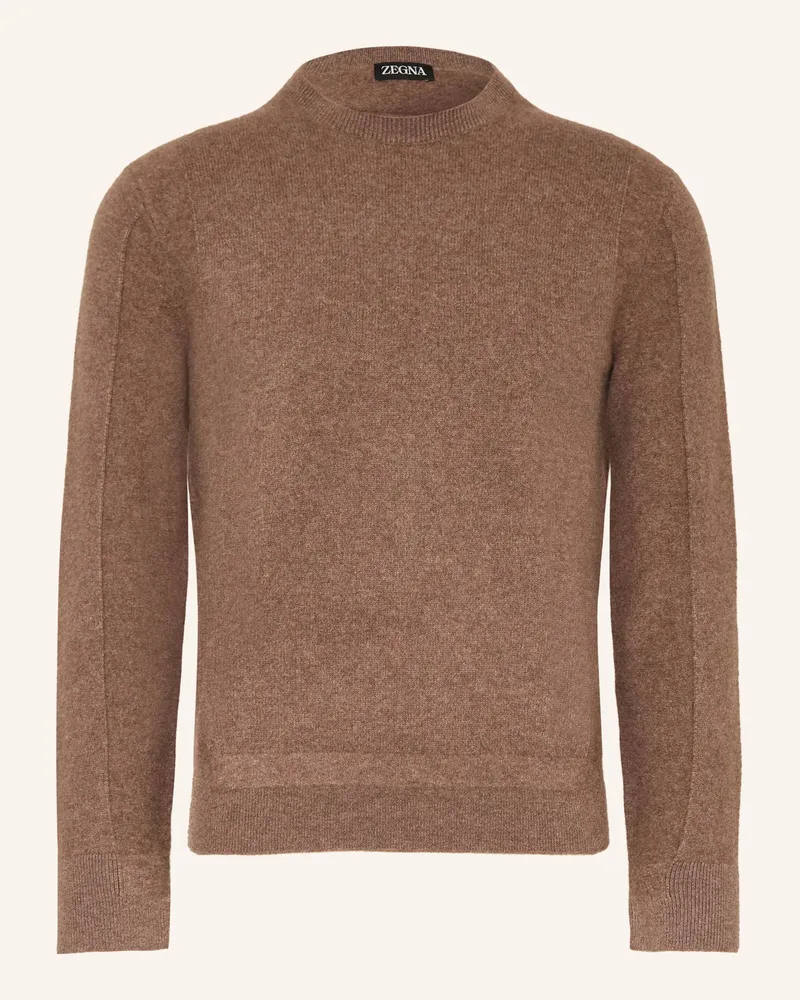 Ermenegildo Zegna Pullover mit Cashmere Braun