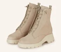 Schnürstiefeletten - BEIGE