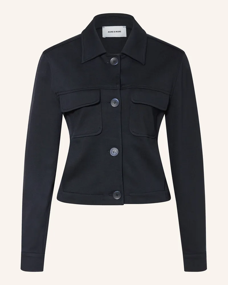 More & More Kastenjacke aus Jersey Dunkelblau