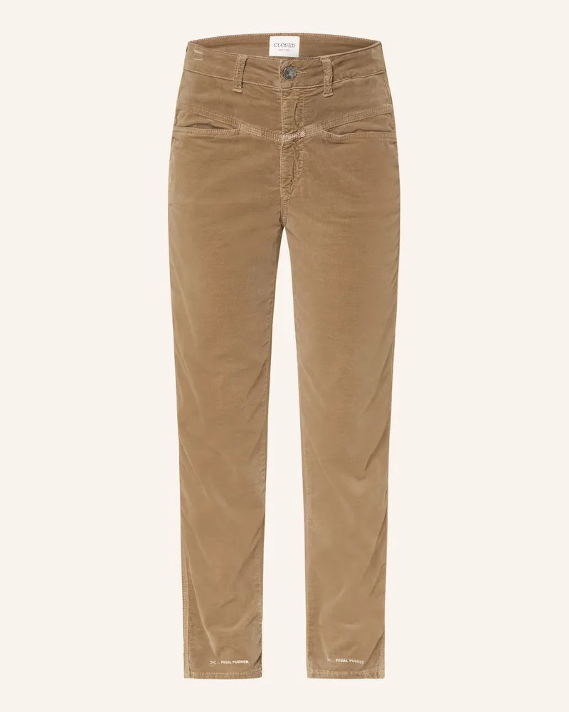 Closed Cordhose PEDAL PUSHER Beige