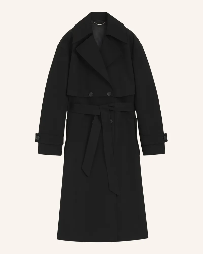 HUGO BOSS Klassischer Mantel Chandra Regular Fit schwarz Schwarz