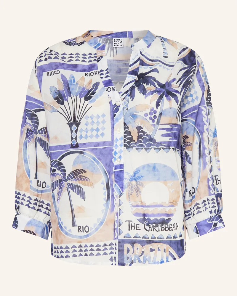 Emily van den Bergh Blusenshirt Mit 3/4-Arm blau Blau