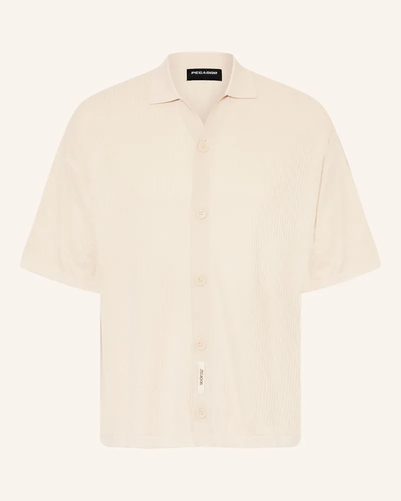 PEGADOR Strickhemd CAMPBELL Comfort Fit Beige