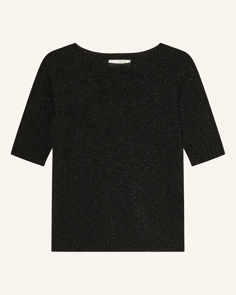CATNOIR Strickshirt Mit Glitzergarn schwarz Schwarz
