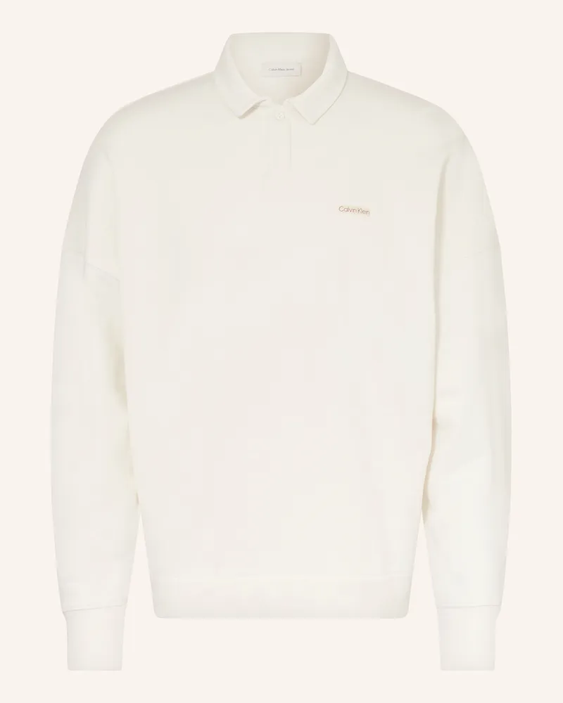 Calvin Klein Sweat-Poloshirt Ecru