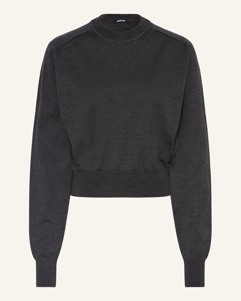 Jacquemus Pullover Le Sweater Brode grau Dunkelgrau