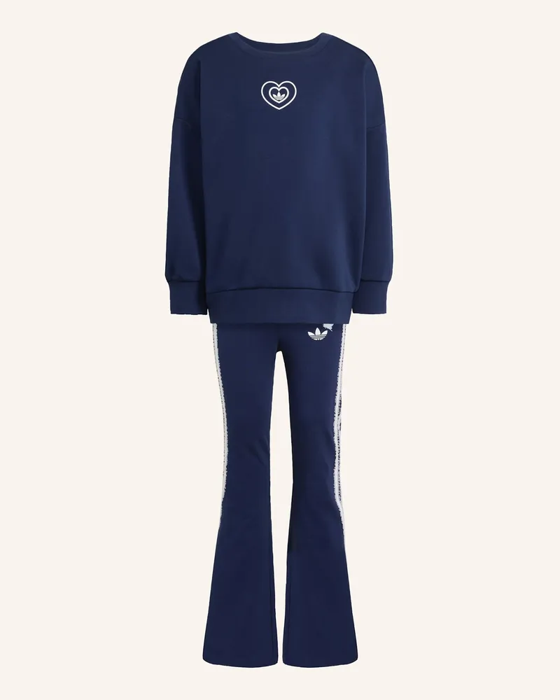 adidas ADIDAS DISNEY CREW FLARED LEGGINGS SET Blau
