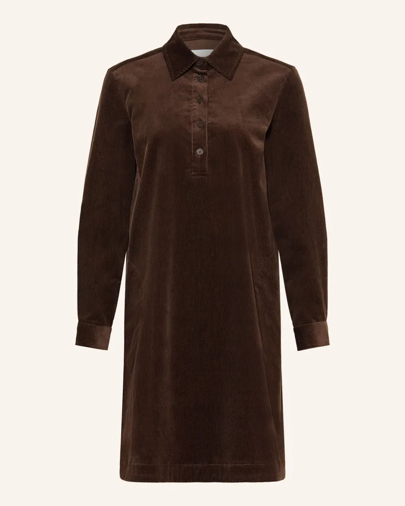 Part Two Hemdblusenkleid Corinthapw Aus Cord braun Dunkelbraun
