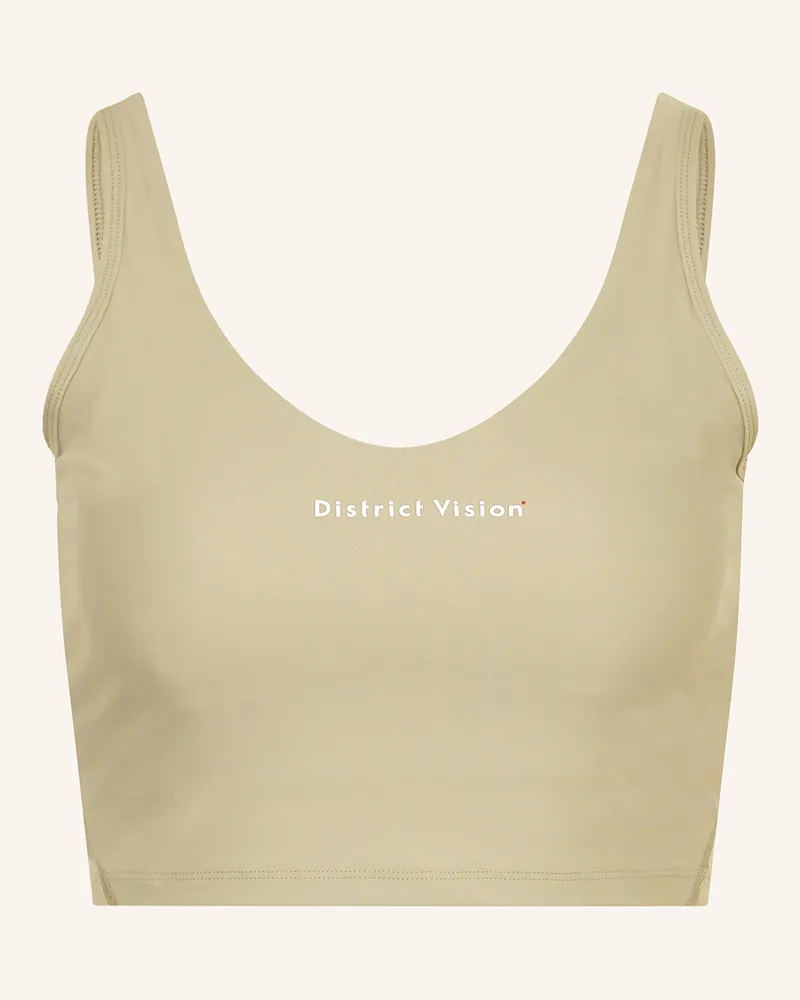 District Vision Sport-BH TWIN LAYERED LONG LINE Hellgrün