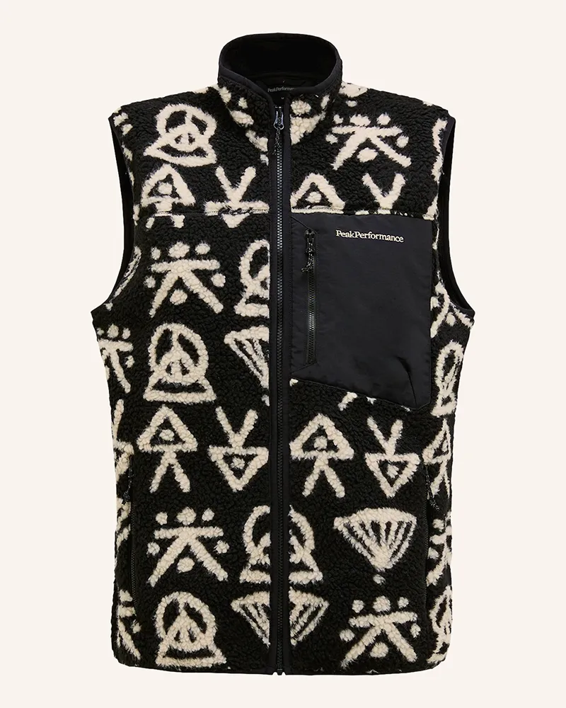 Peak Performance Fleeceweste GRAPHIC PILE Schwarz
