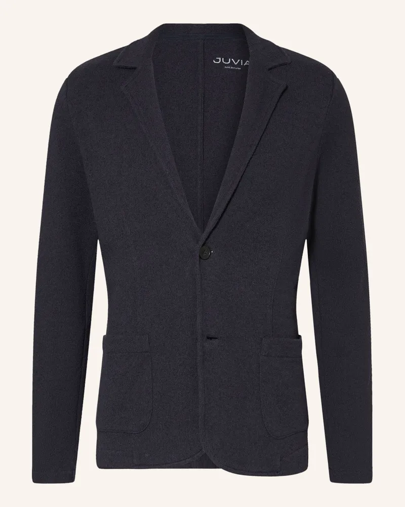 Juvia Stricksakko Ray Slim Fit blau Dunkelblau